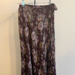 Polo floral print wrap skirt with tags